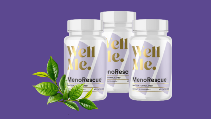 MenoRescue supplement supporting menopause comfort and women’s wellness